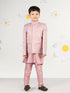 Boy's' Pink Jodhpuri, Kurta And Pyjama Set